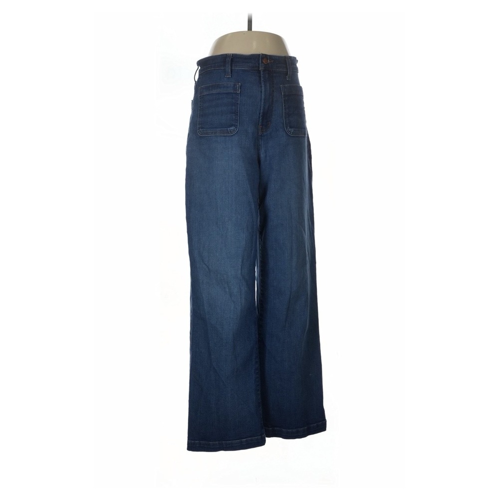 Madewell Emmett Wide-Leg Jeans High Rise Patch Pocket Denim Size 29 Excellent